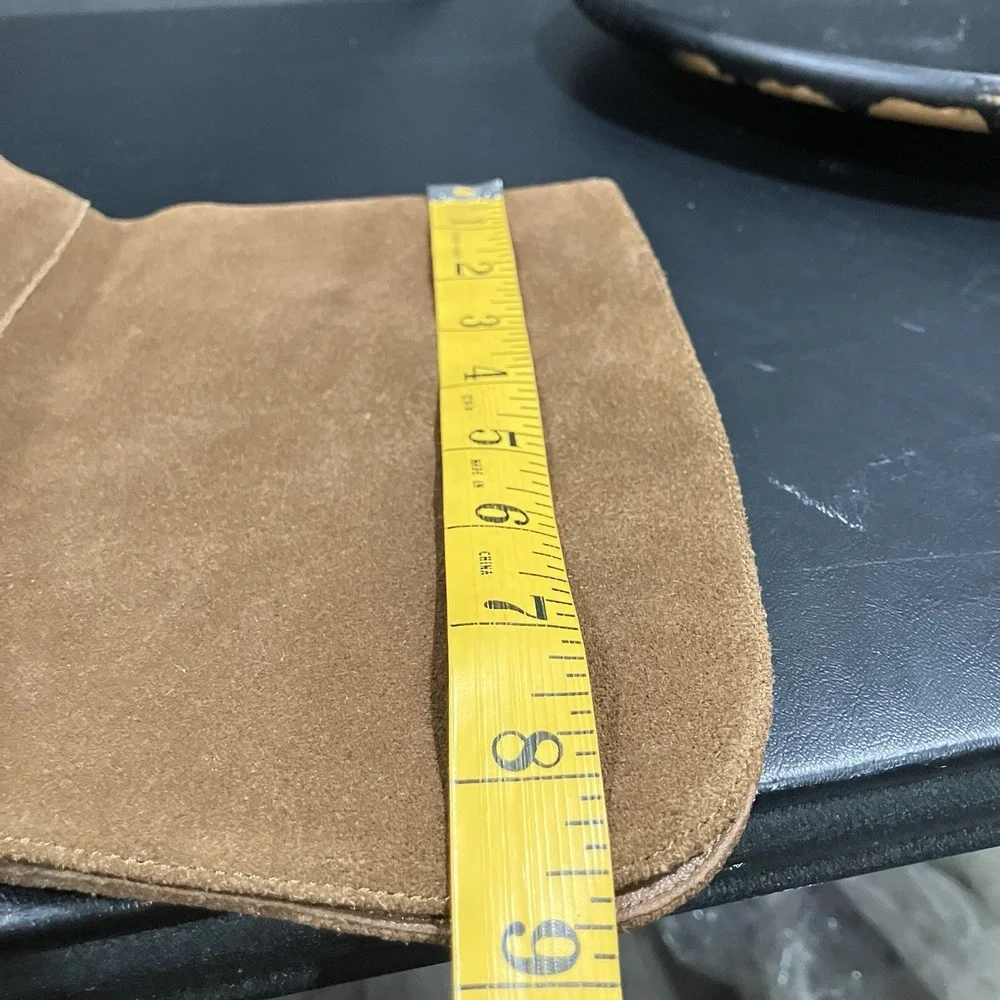 J.Crew Tan Suede Over the Knee Boots Women's Size 10.5 Low Heel Leather Sole
